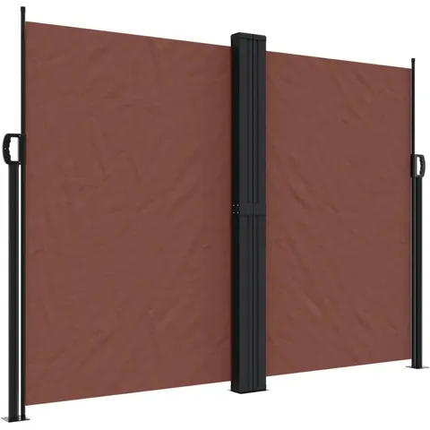 vidaXL Auvent latéral rétractable marron 180x1000 cm – image 1