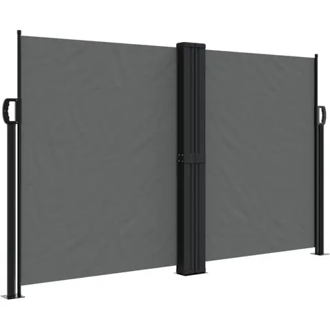 vidaXL Auvent latéral rétractable anthracite 140x1200 cm – image 1