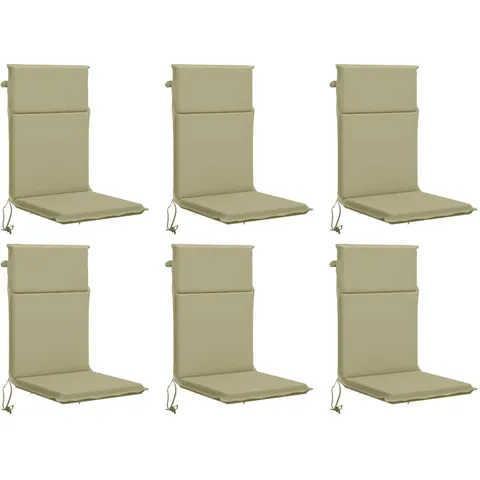 vidaXL Coussin de chaise à dossier haut GEMERT 6 pc 100 % polyester – 425359 – image 1