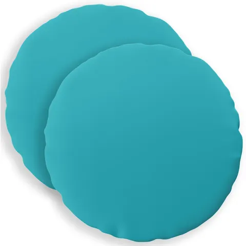 vidaXL Coussin 2 pc HEERLEN Turquoise Ø 30 cm Polyester – image 1