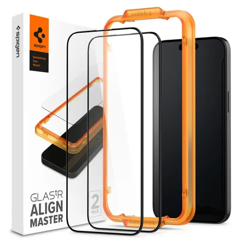 Spigen AlignMaster Apple iPhone 15 Tempered Glass (2-Pack) – afbeelding 1