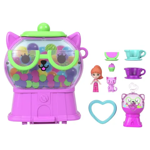Polly Pocket Core Compact: Watermelon Gumball Kitty – image 1