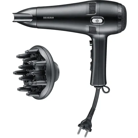 Severin Hair Dryer with retractable cable – schwarz – Bild 1
