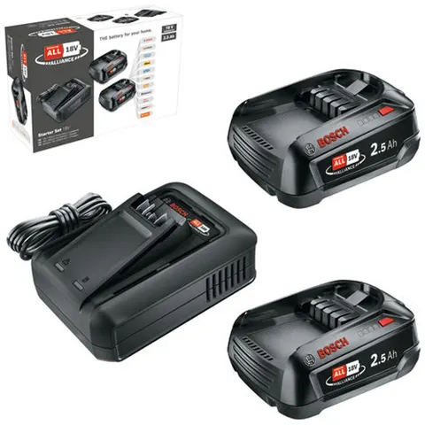 BOSCH Home & Garden Starter-Set 18V 2x2,5Ah – Bild 1