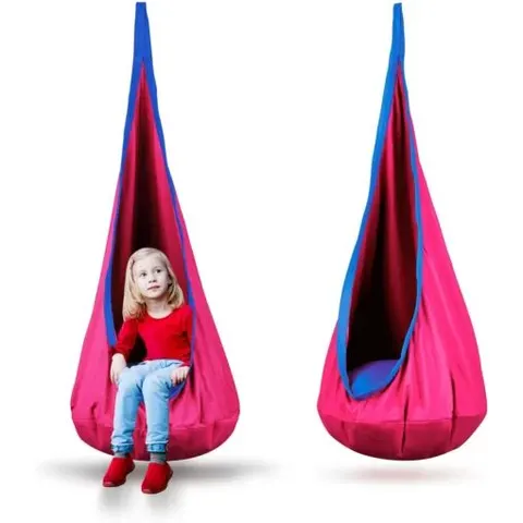 Monkey-Gym Fauteuil suspendu cocon pour enfant - rose clair – image 1