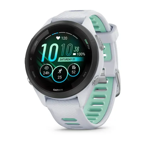 Garmin Forerunner® 265 Stoppuhr Türkis, Weiß – Bild 1