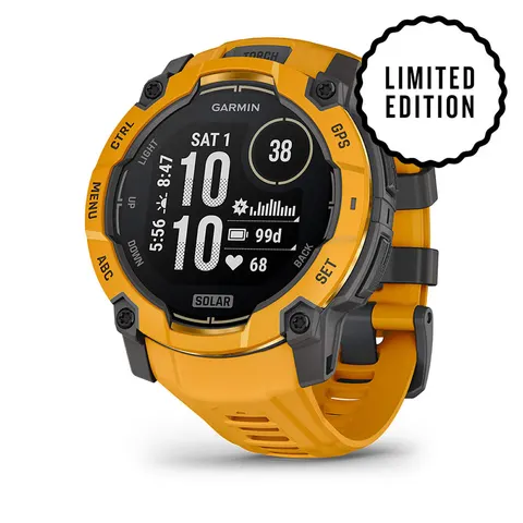 Garmin 010-02935-02 Instinct 3 - Alpine Rush Edition Solar Watch – image 1