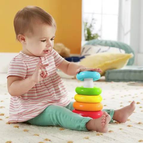 Fisher Price Baby Stacking Toy Rock-a-Stack Rings – image 1