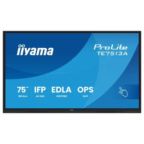 iiyama TE7513A-B3AG Signage Display Interactive flat panel 190.5 cm (7 – image 1