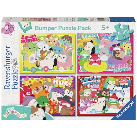 Squishmallows Puzzel 4-in-1, 100 stukjes – afbeelding 1