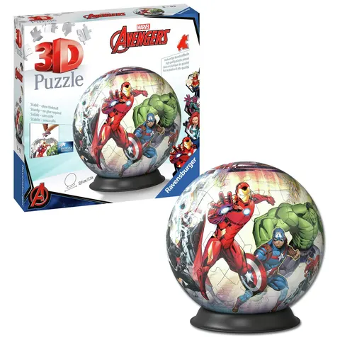 Puzzle 3D Ball Marvel Avengers 72 pcs - Ravensburger – image 1