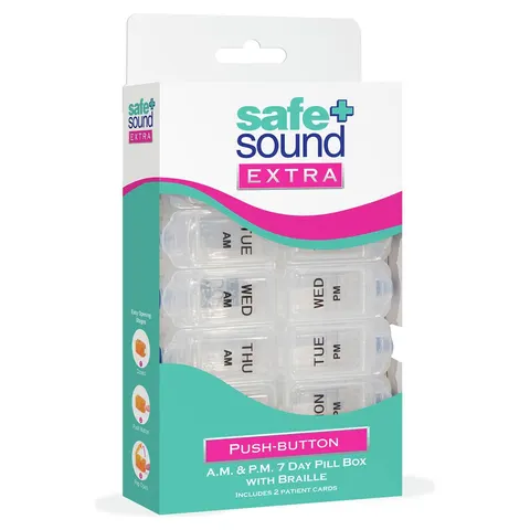 Safe and Sound Weekly AM and PM Pill Box – image 1
