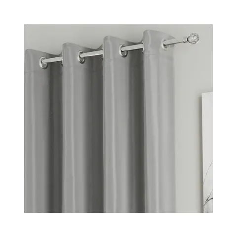 Supersoft Eyelet Curtains – Grey – 402185 – image 1