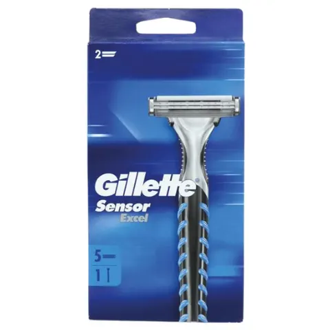 Gillette scheermes Sensor Excel + 5 blades – afbeelding 1