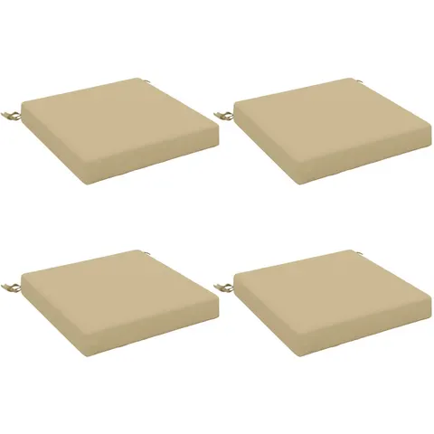 vidaXL Coussins de siège SOEST 4 pc 100 % polyester Beige – 414124 – image 1