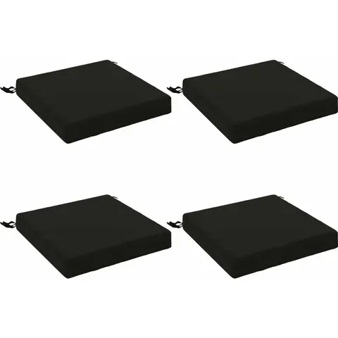vidaXL Coussins de siège SOEST 4 pc 100 % polyester Noir – 414148 – image 1
