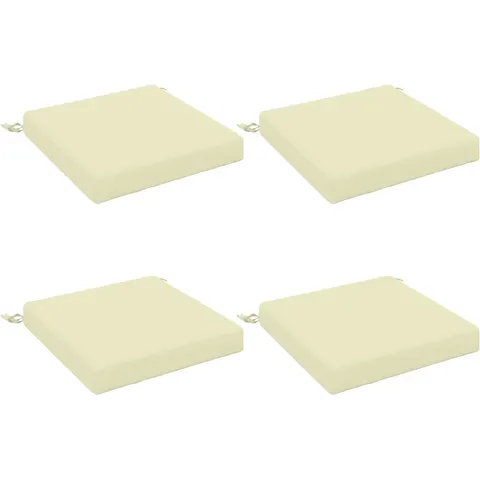 vidaXL Coussins de siège SOEST 4 pc 100 % polyester Crème – 414162 – image 1