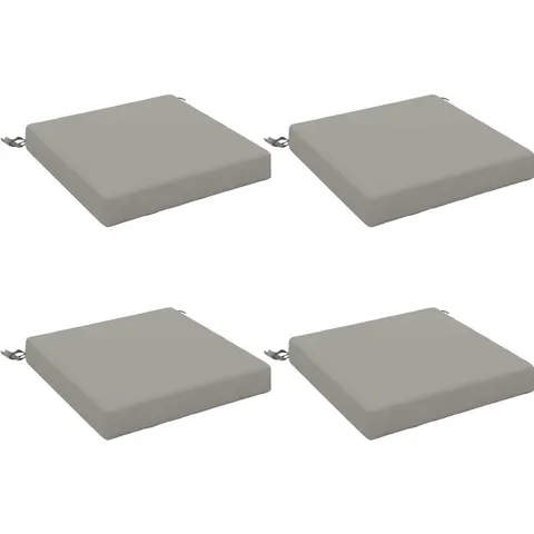 vidaXL Coussins de siège SOEST 4 pc 100 % polyester Gris – 414186 – image 1