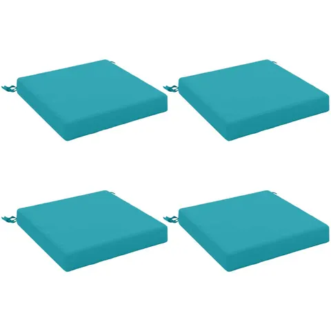 vidaXL Coussins de siège SOEST 4 pc 100 % polyester Turquoise – 414261 – image 1