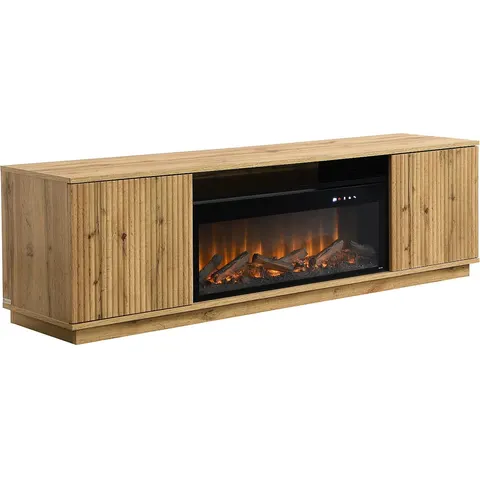 vente-unique.com Meuble tv mdf noir 163x48x40cm – image 1