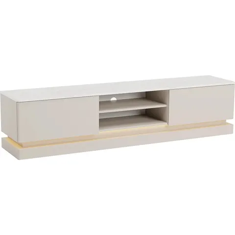 vente-unique.com Meuble tv mdf beige 190x44x40cm – image 1