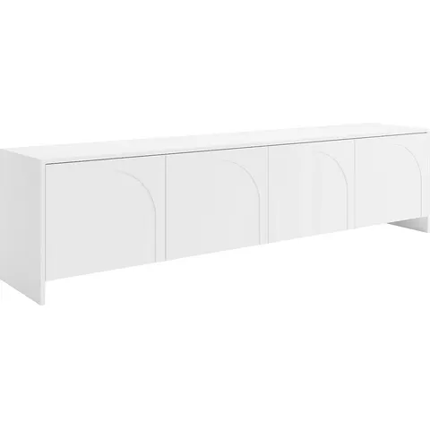vente-unique.com Meuble tv mdf blanc 198x50x40cm – image 1