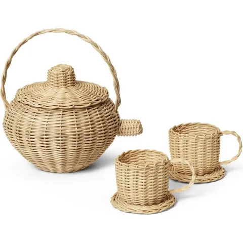 Set da tè giocattolo Rattan 3 el. – immagine 1