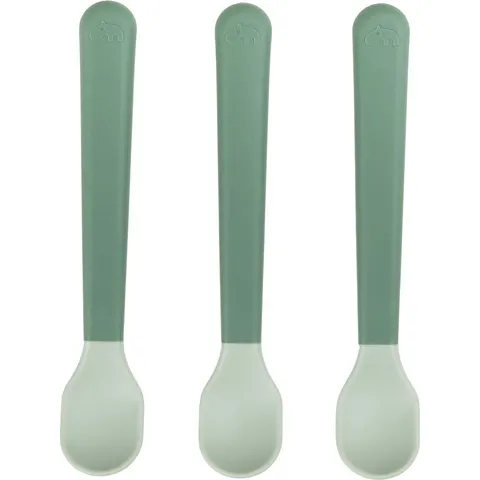 Done By Deer Easy Grip Lepels - 3 Stuks - Green – afbeelding 1