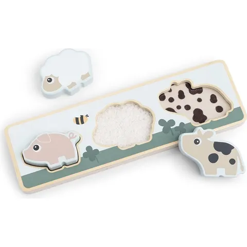 Done By Deer Sensorische Puzzel Tiny Farm Colour Mix – afbeelding 1