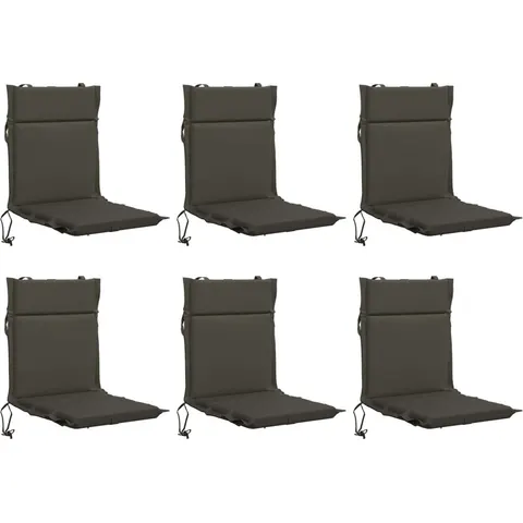 vidaXL Coussin de chaise à dossier bas GEMERT 6 pc 100 % polyester – image 1