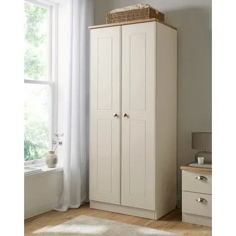 Brooke 2 Door Wardrobe – Cream – image 1