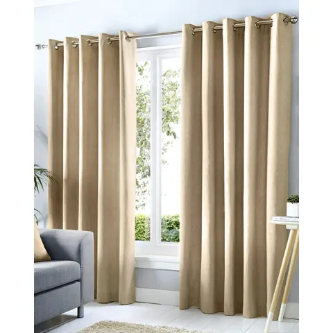 Cannes Eyelet Curtains – Natural – 217080 – image 1