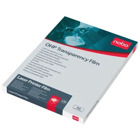 Nobo Overhead Transparanten Laserprinter 100 micron 50 st. – afbeelding 1
