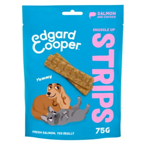 Edgard & Cooper Strips Saumon et poulet 75 g – image 1
