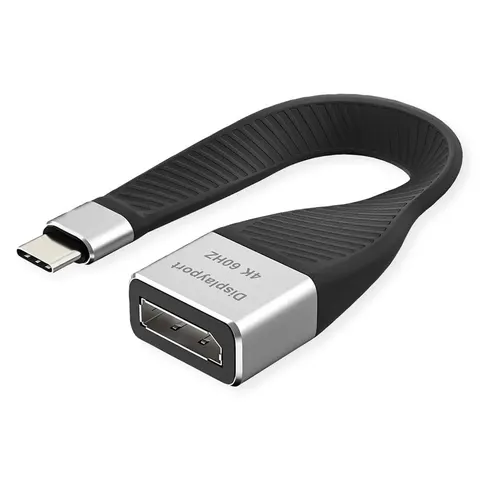 ROLINE Display Adapter USB Typ C - DP, ST/BU, 0,13 m – Bild 1