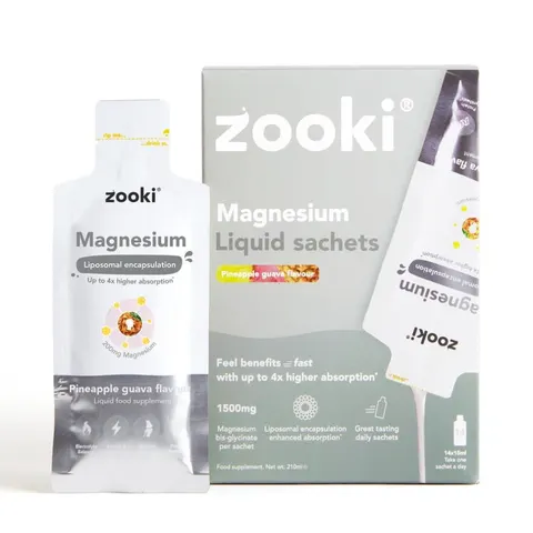 Zooki Magnesium Liquid Sachets 2 Week Supply – PINEAPPLE GUAVA – image 1