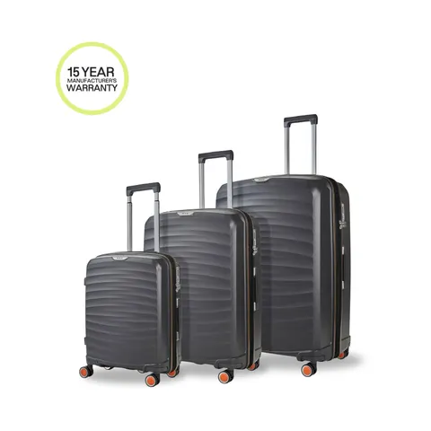 Rock Sunwave 3pc Suitcase Set – Charcoal – image 1