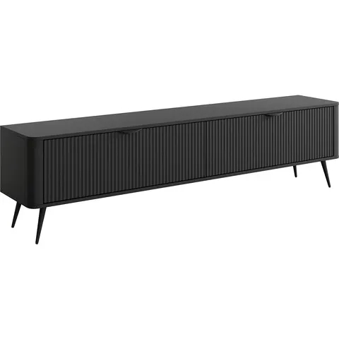 vente-unique.com Meuble tv mdf noir 200x51x38cm – image 1