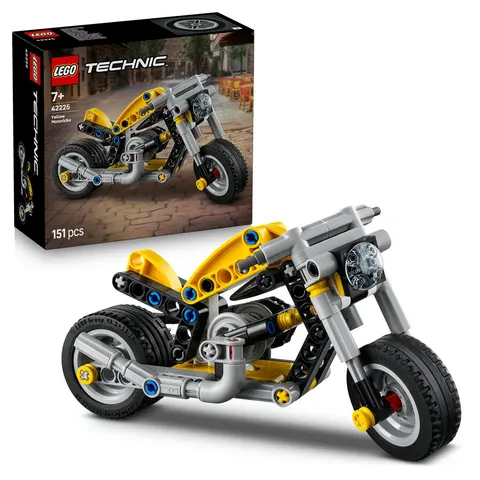 LEGO 42225 Technic Żółty motocykl – zdjęcie 1