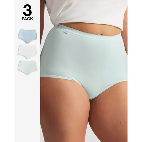 Sloggi 3Pk Basic Maxi Briefs Mint Multi – image 1
