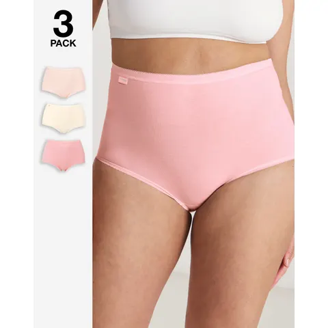 Sloggi 3Pk Basic Maxi Briefs Pink Multi – image 1