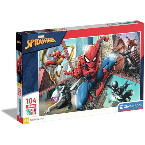 Puzzle de 104 pièces Clementoni Marvel Spiderman Maxi – Bleu – image 1