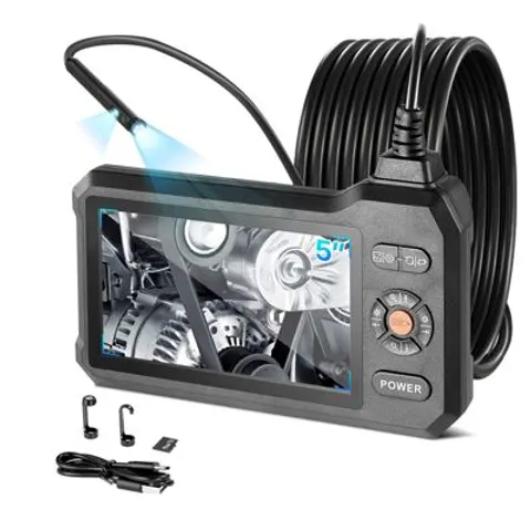 VEVOR Caméra Endoscopique Endoscope Double Objectif Éclairage IPS HD 5 pouces – image 1