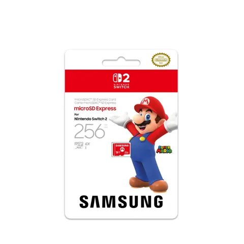 Carte microSD Express Samsung 256Go pour Nintendo Switch 2 rouge – image 1