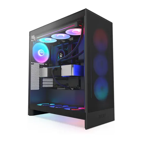 NZXT H7 Flow RGB Mid-Tower-Gehäuse, Schwarz – Bild 1