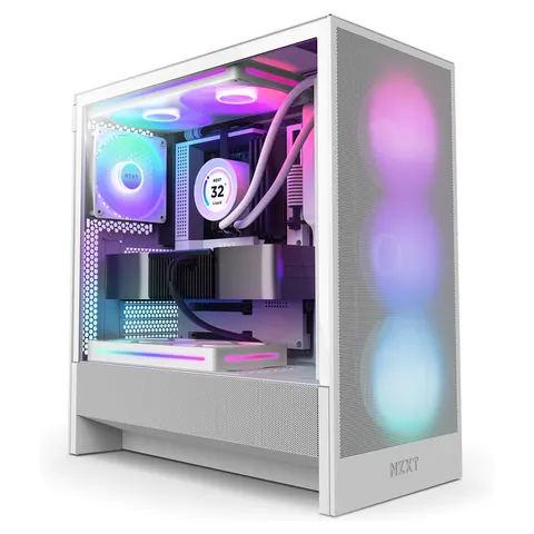 NZXT H5 Flow RGB Midi Tower White – image 1