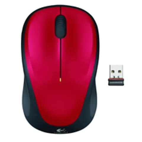 Logitech M235 Wireless Maus – Rot – Bild 1