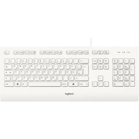 LOGITECH K280EWS - Keyboard, USB, white – image 1