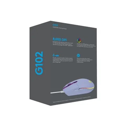 Mysz Usb Optical G102 Lightsy Purple 910-005854 Logitech – zdjęcie 1