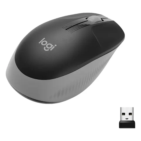 LOGITECH M190 GR - Ratón (mouse), inalámbrico, M190, gris – imagen 1